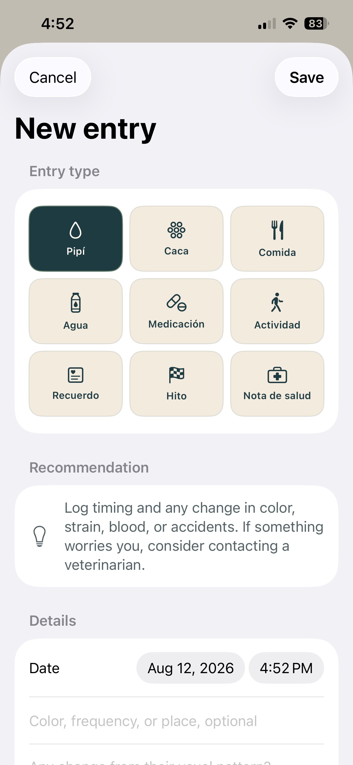 Inside the app: Private journal