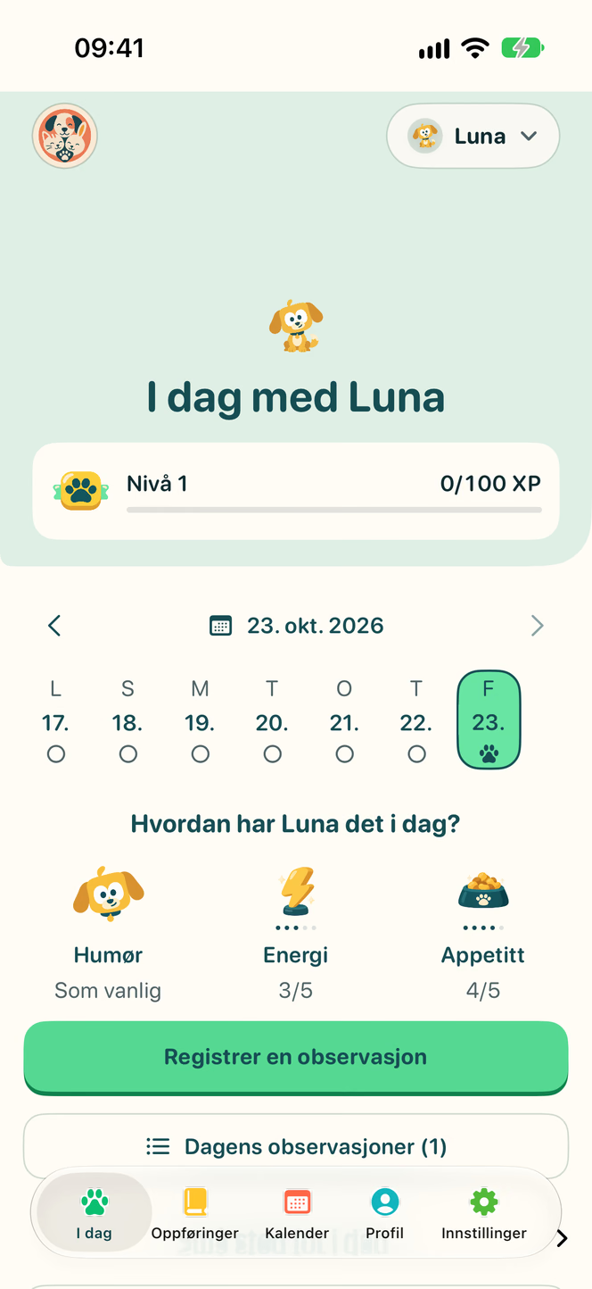 Dagsvisningen i Nuzzleway med et demonstrasjonsdyr.
