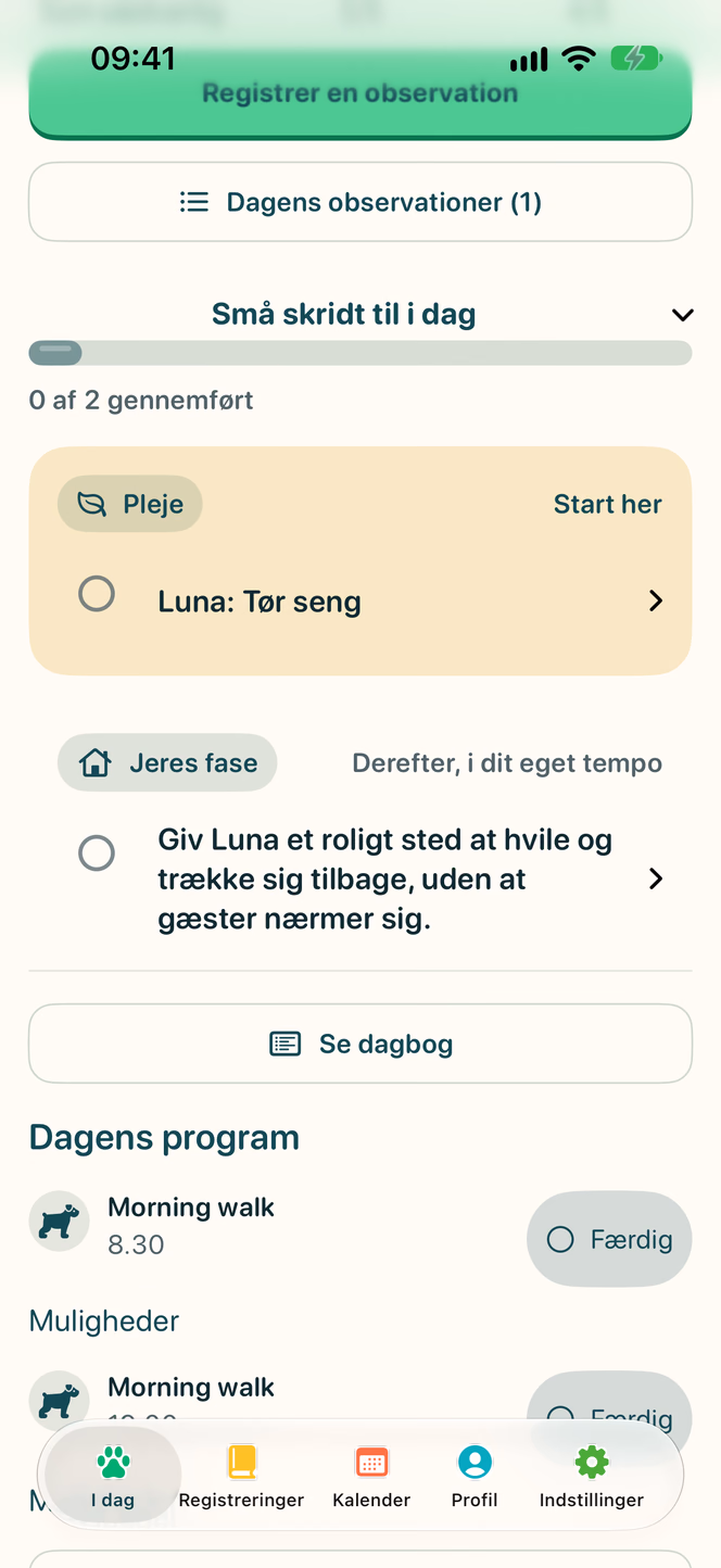 I appen: Dagsplan