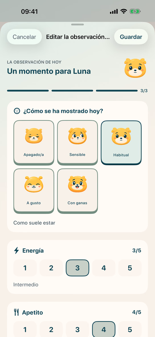 Registro diario del estado de Luna en Nuzzleway