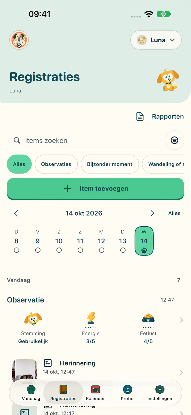 Gegevens in Nuzzleway met demonstratiegegevens.