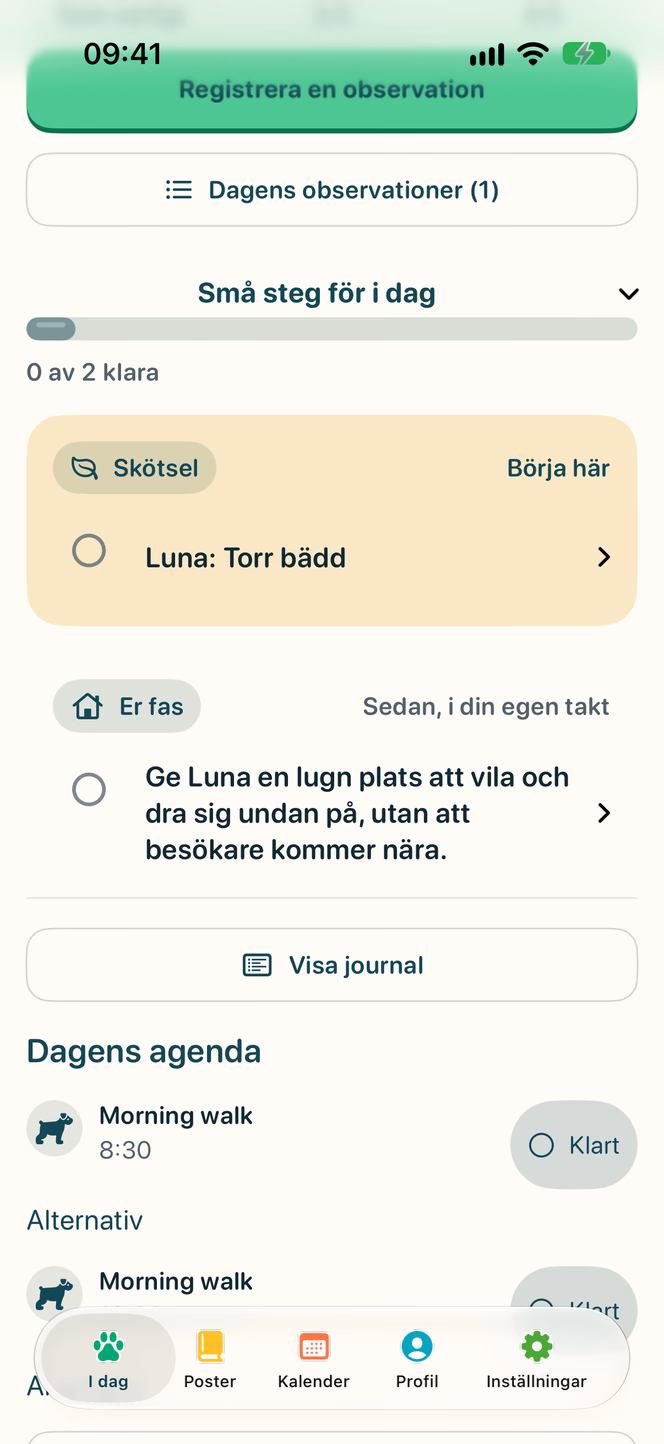I appen: Dagsplan